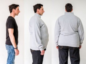 Adipositasanzug PerspektivenPioniere Verwandlung von dünn zu dick